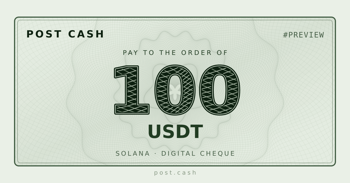 Post.Cash — reimagined cheque